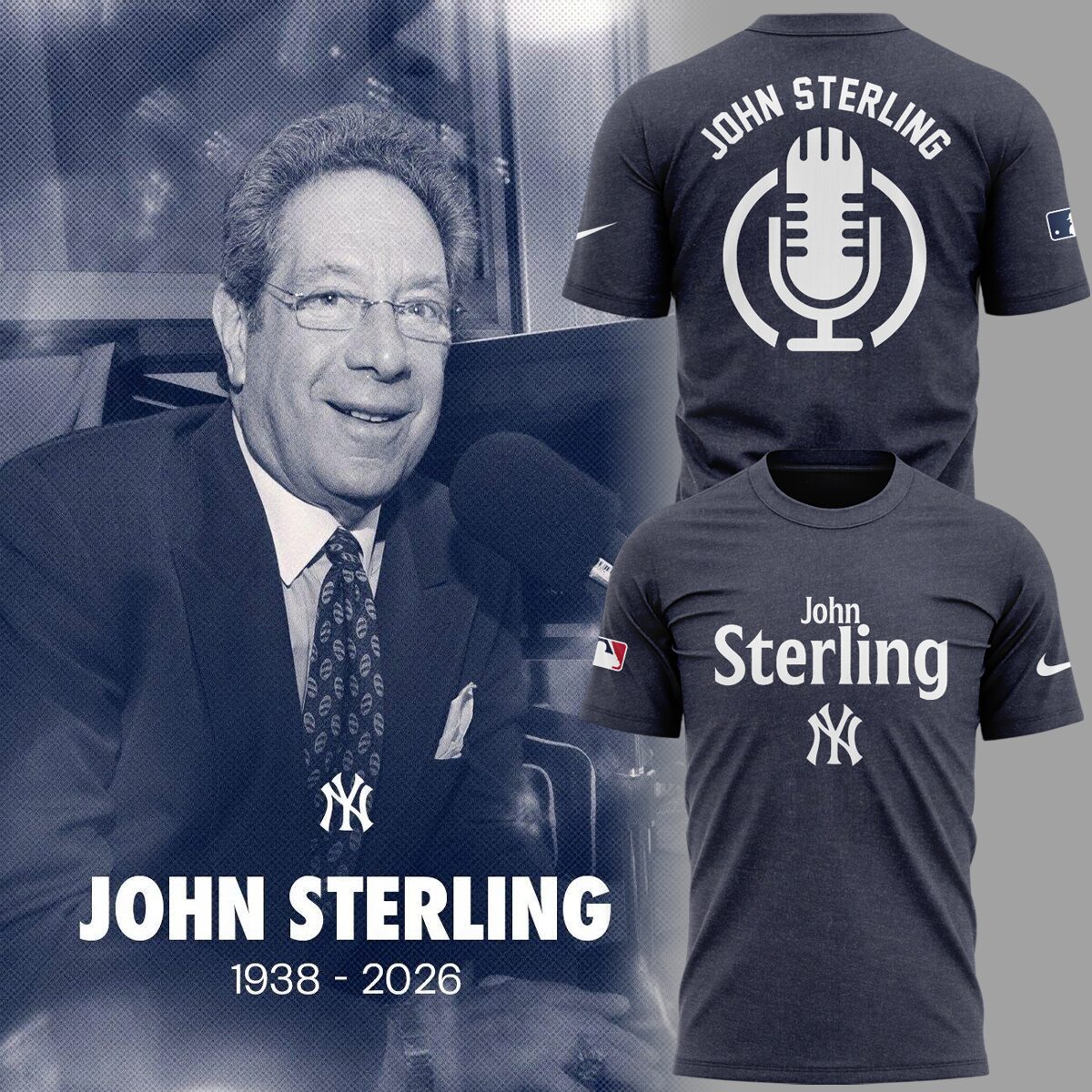 Honoring The Legend, Voice of the Yankees John Sterling TShirt