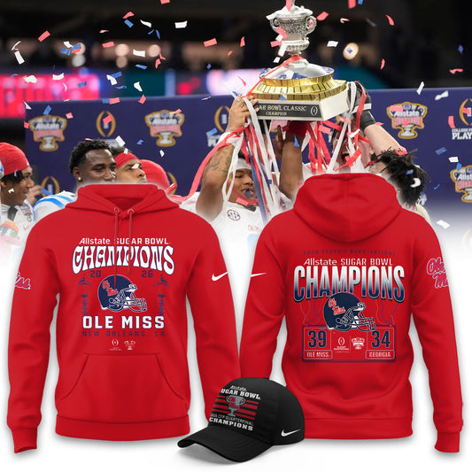 Ole Miss Rebels 2026 Sugar Bowl Champions Hoodie