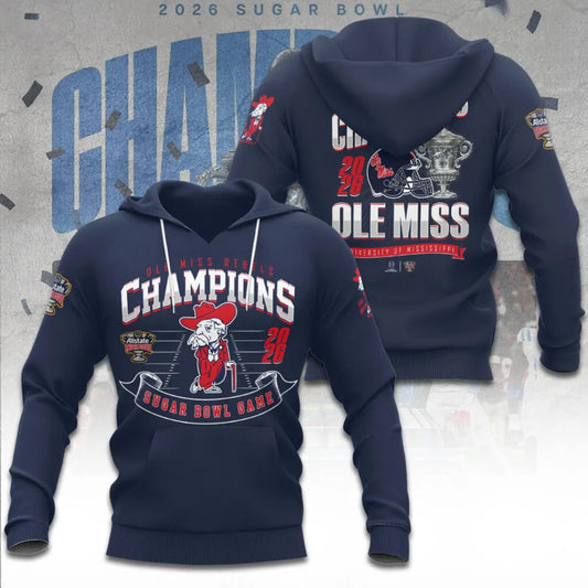 Ole Miss Rebels 2026 Sugar Bowl Champions Limited Edition Combo Hoodie