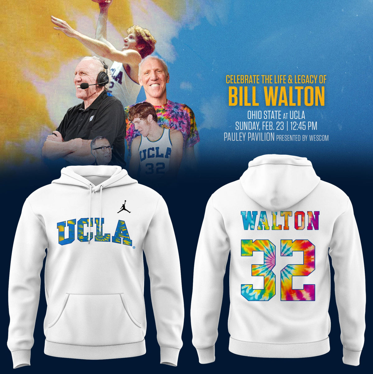 UCLA honors the late Bill Walton limited edition Hoodie