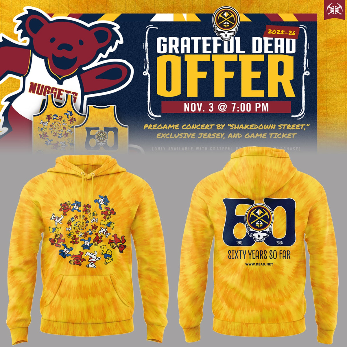 Limited Edition Nuggets x Grateful Dead Hoodie