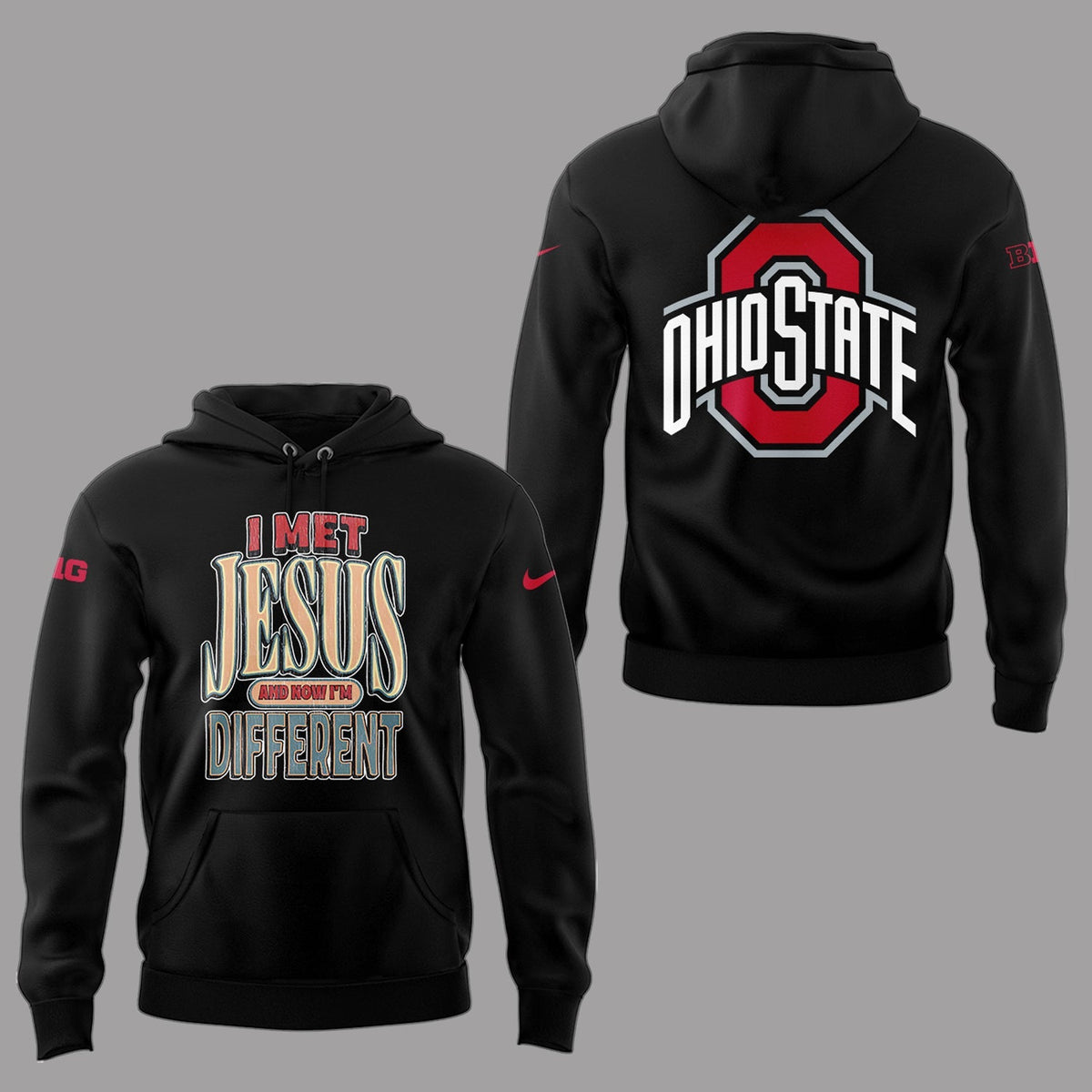 Back at Ohio State, J.T. Tuimoloau makes a statement in the ˜I MET JESUS AND NOW I™M DIFFERENT™ Hoodie