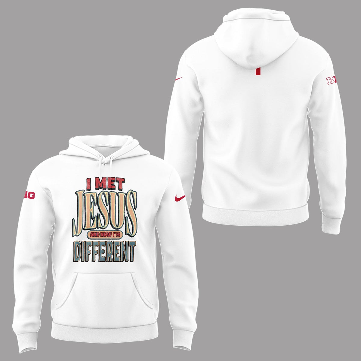 Back at Ohio State, J.T. Tuimoloau makes a statement in the ˜I MET JESUS AND NOW I™M DIFFERENT™ Hoodie
