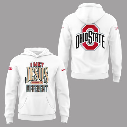 Back at Ohio State, J.T. Tuimoloau makes a statement in the ˜I MET JESUS AND NOW I™M DIFFERENT™ Hoodie