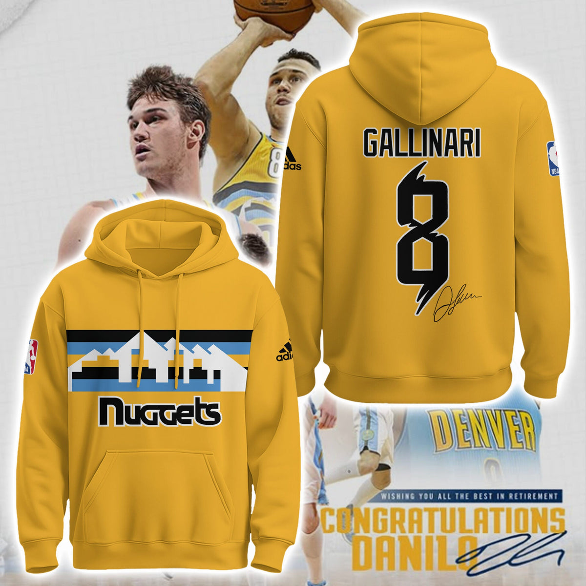 Limited Edition Nuggets Danilo Gallinari Hoodie