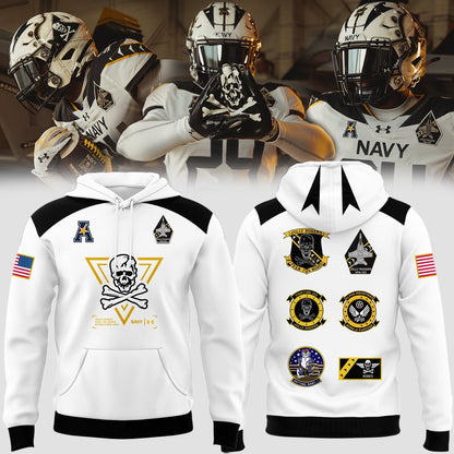 Limited Edition 2024 Navy FB White Hoodie
