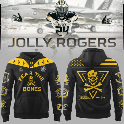 Navy Midshipmen Football NCAA 2024 Limited Veterans Jolly Jogger� Hoodie