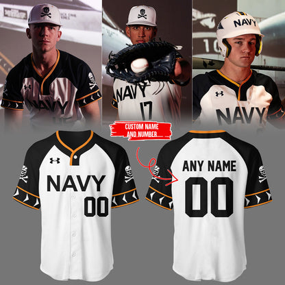 Navy Midshipmen Baseball 2025 Nike Limited Jolly Rogers� Custom Jersey