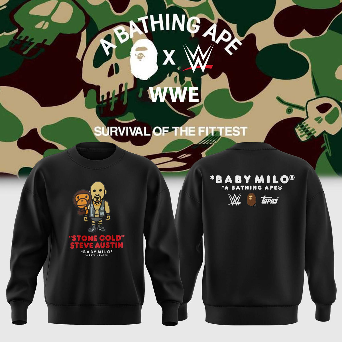 BAPE® x WWE The Fittest Sweatshirt