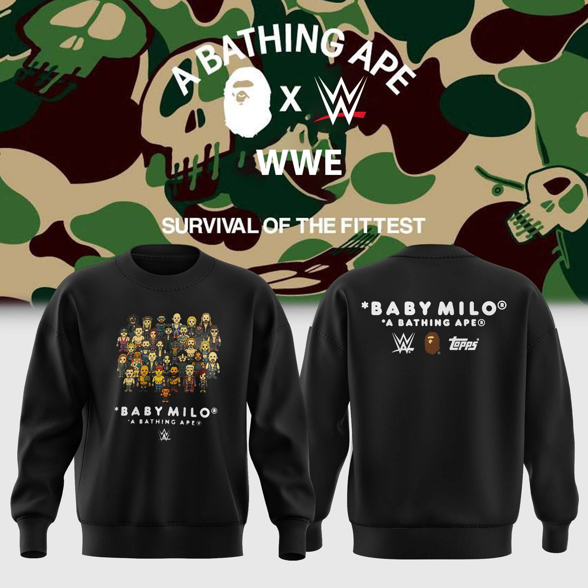 BAPE® x WWE The Fittest Sweatshirt