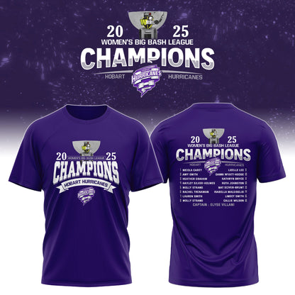 Hobart WBBL Champions 2025/26 T-shirt Limited Edition + Selling Out Fast