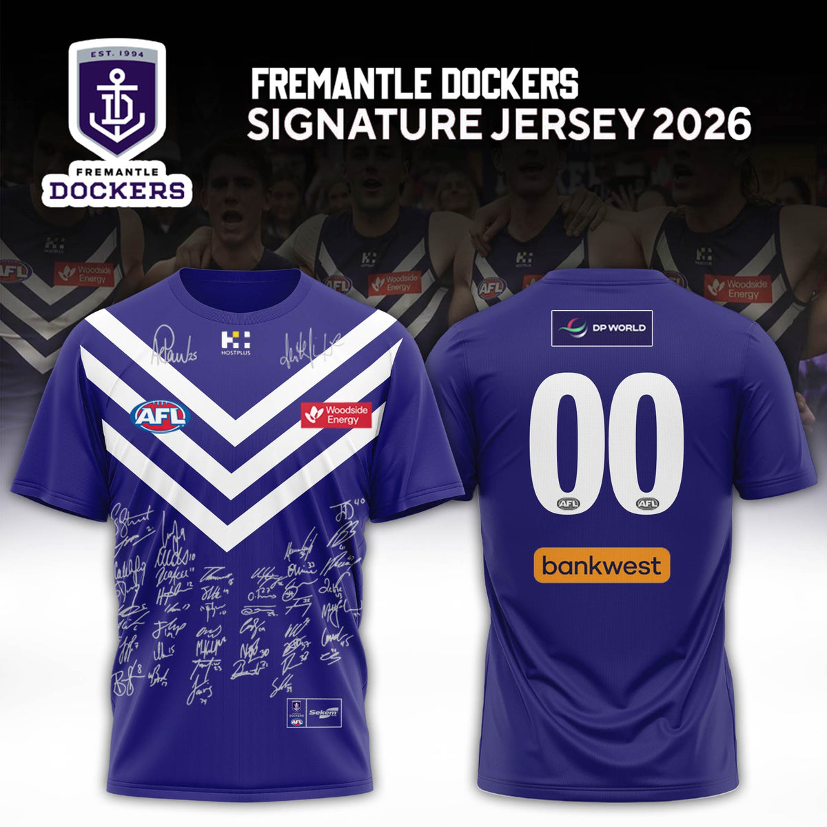 Fremantle Dockers 2026 Signed Tshirt