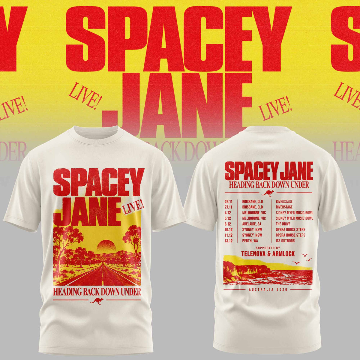 Spacey Jane – Heading Back Down Under Australian Tour Limited Shirt