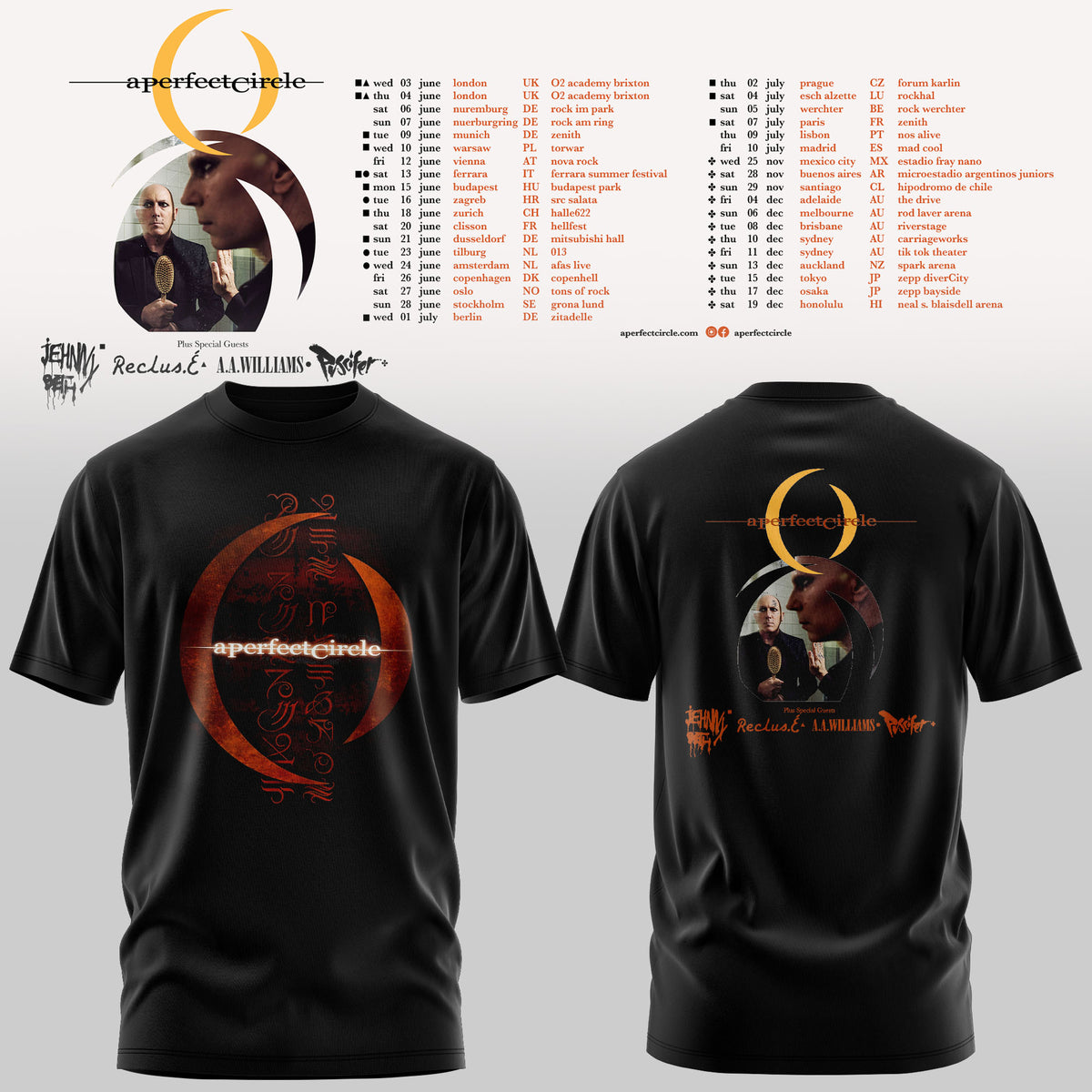 A PERFECT CIRCLE — WORLD TOUR COLLECTION TEE