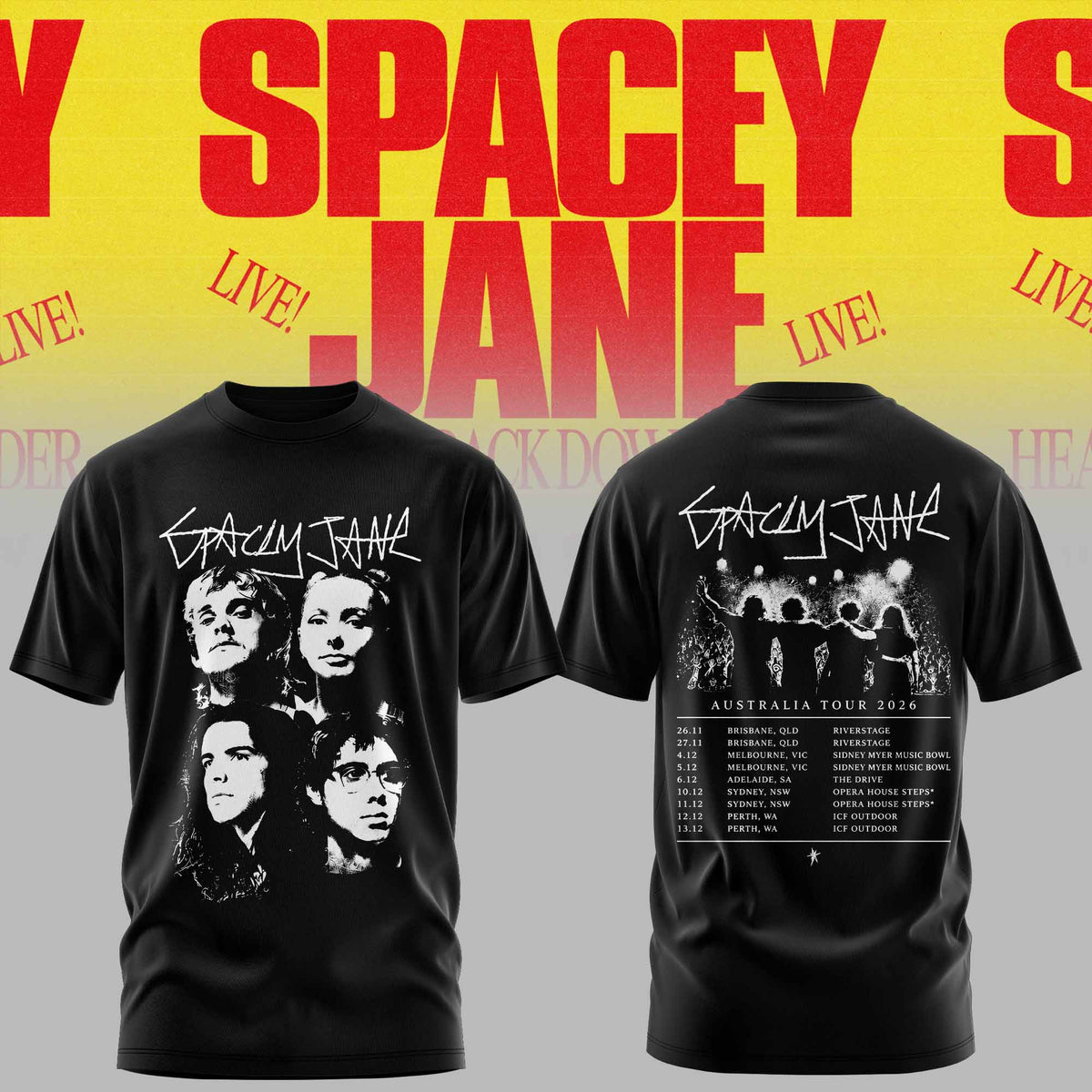 Spacey Jane – Heading Back Down Under Australian Tour Limited Shirt
