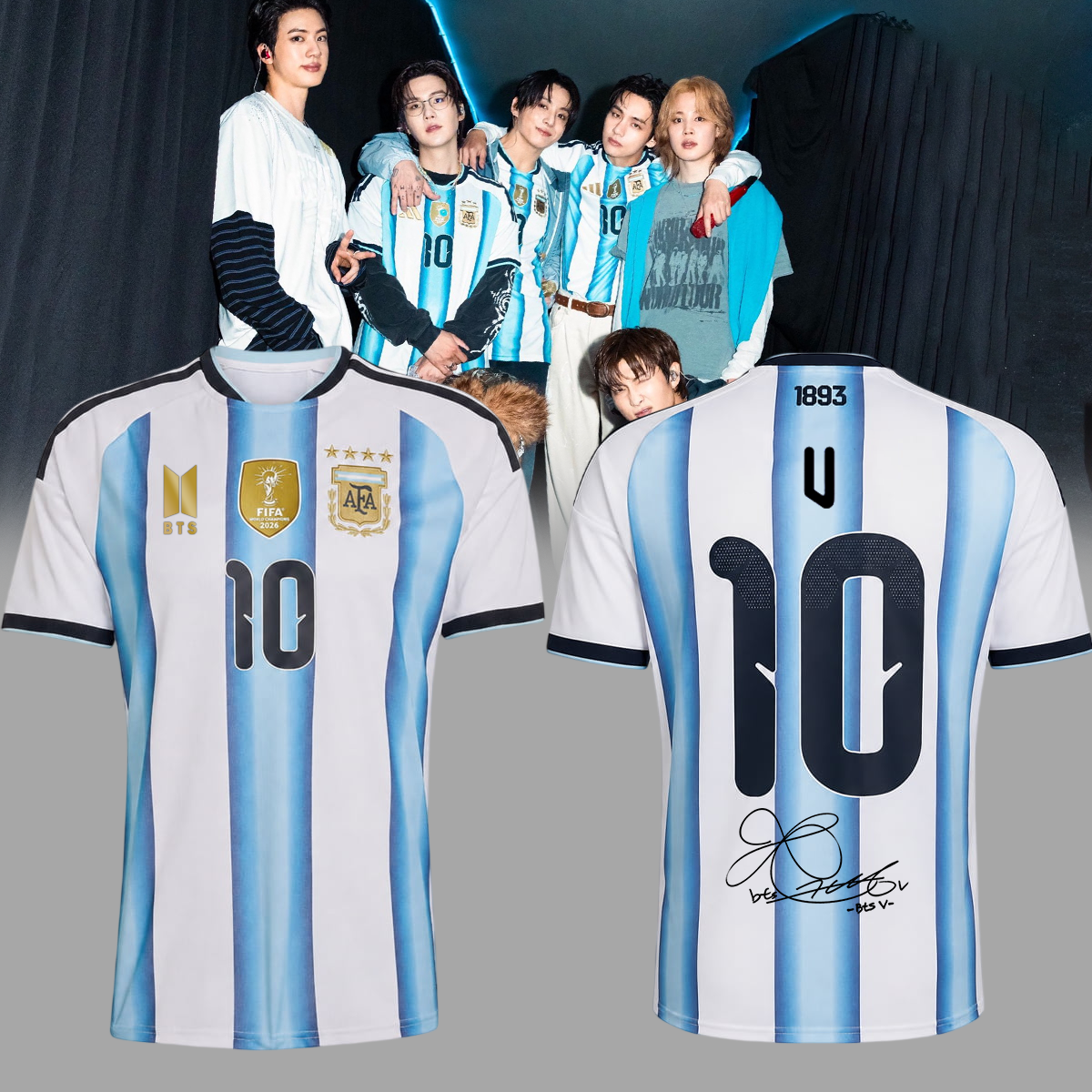 Argentina National Football Club x BTS WORLD TOUR ‘ARIRANG’ Limited Edition Signature – Jersey