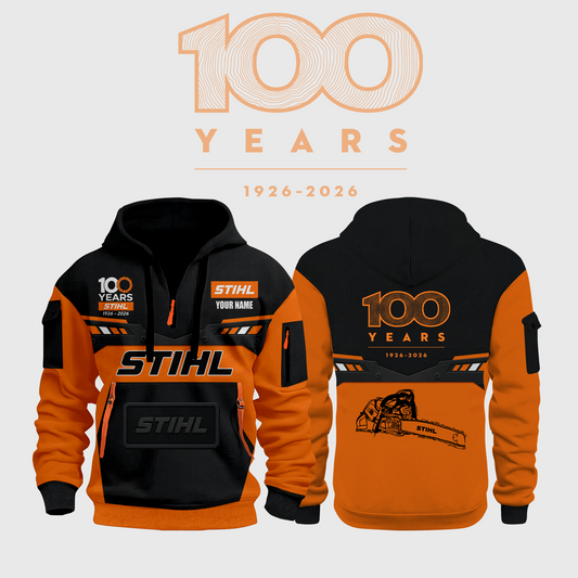 Limited Edition 100 Years Of STIHL Half ZipHoodie