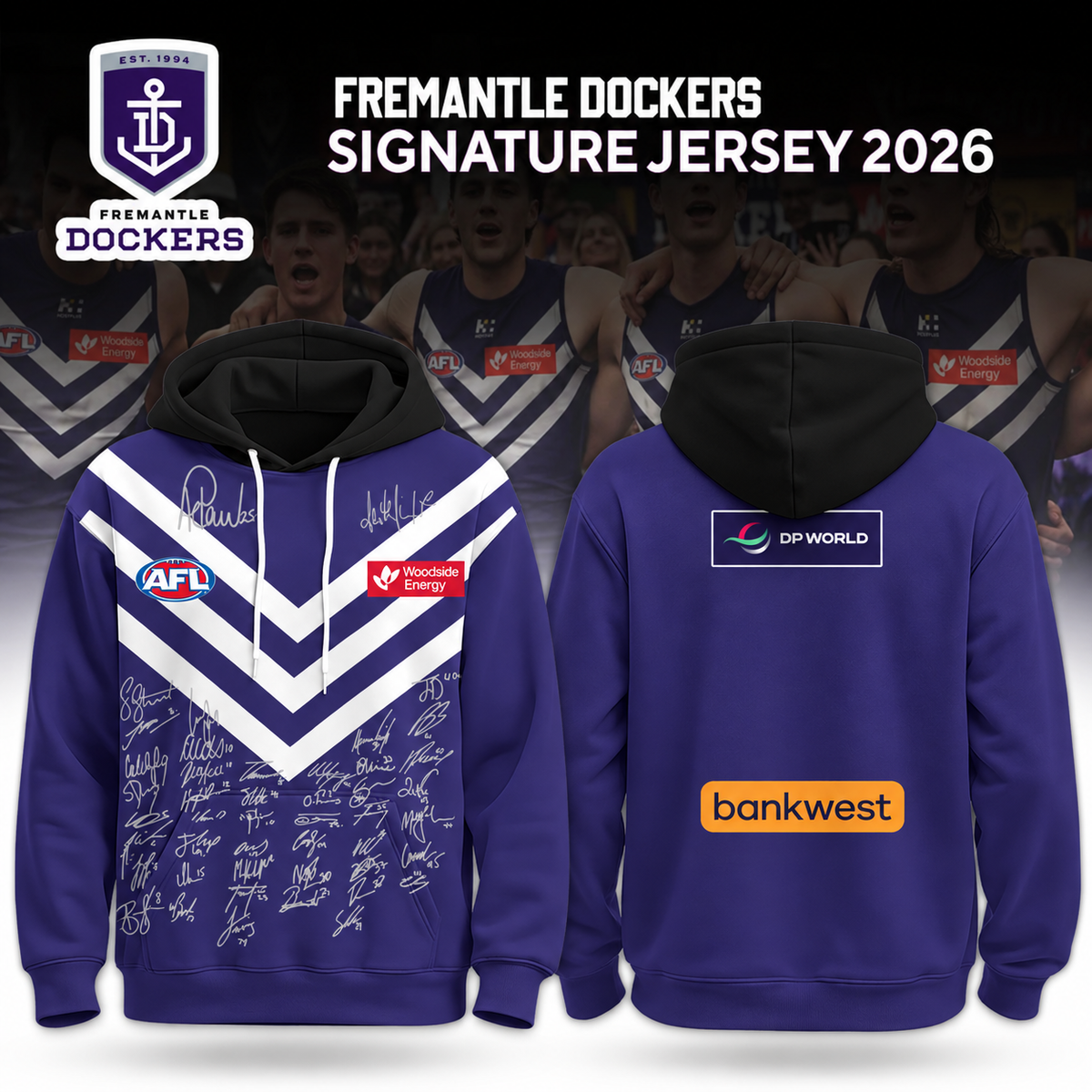 Fremantle Dockers 2026 Signed Hoodie
