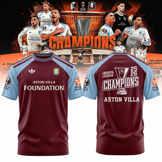 Aston Villa Champions Europa League 25/26 Tshirt