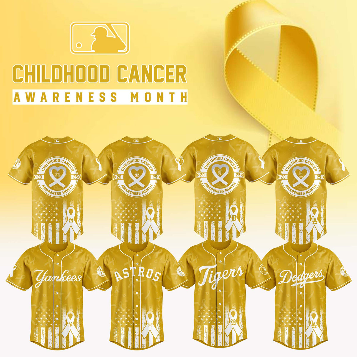 MLB x Childhood Cancer Awareness Month 2025 Jersey Editions Limited