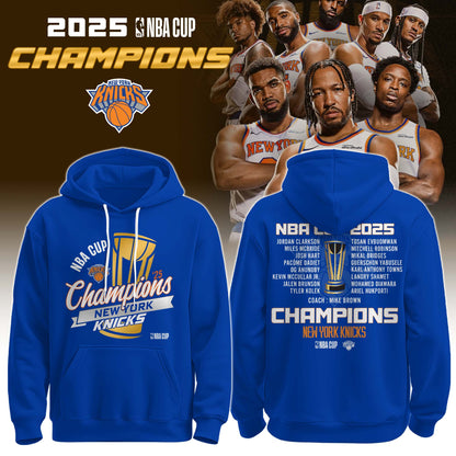 New York Knicks 2025 NBA Cup Champions Hoodie Limited Edition