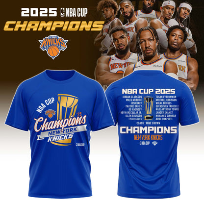 New York Knicks 2025 NBA Cup Champions T-Shirt Limited Edition