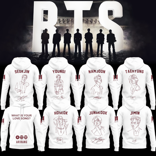 BTS Arirang What Is Your Love Song 2026 Limited Edition Combo White Hoodie