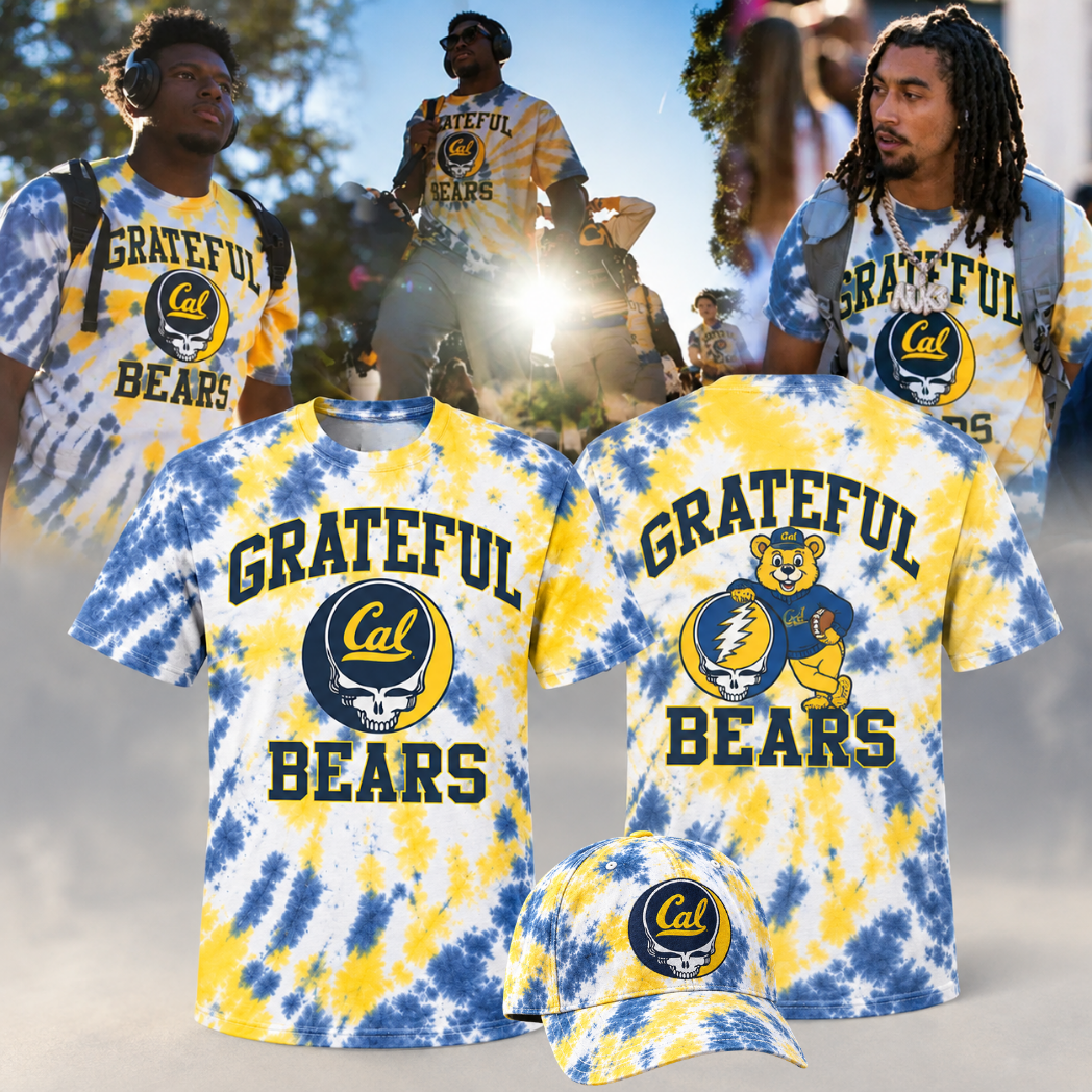 2026 New T-Shirt Blue & Gold Cal Football x Grateful Dead