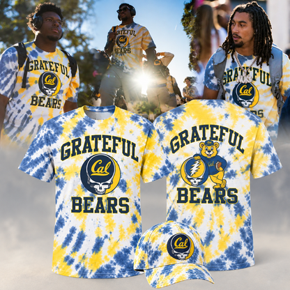 2026 New T-Shirt Blue & Gold Cal Football x Grateful Dead