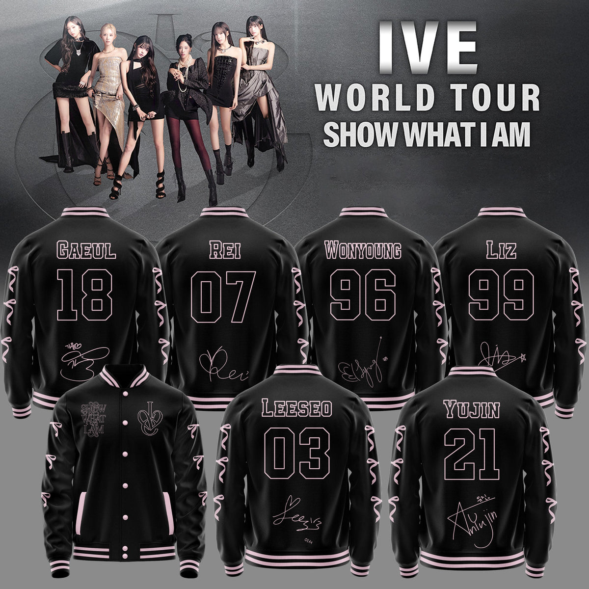 IVE -WORLD TOUR SHOW WHAT I AM� “ Baseball jacket