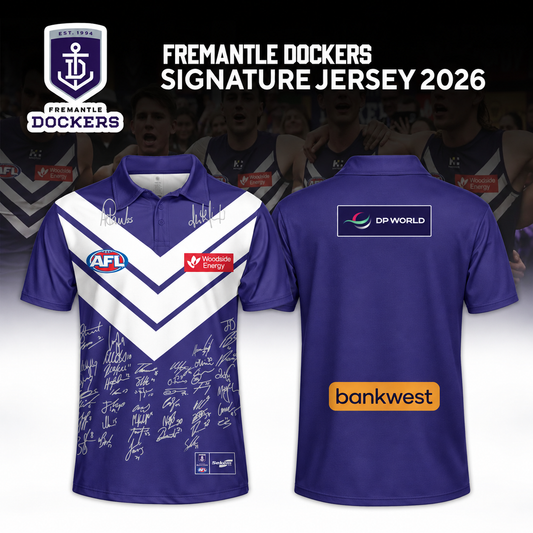 Fremantle Dockers 2026 Signed Polo