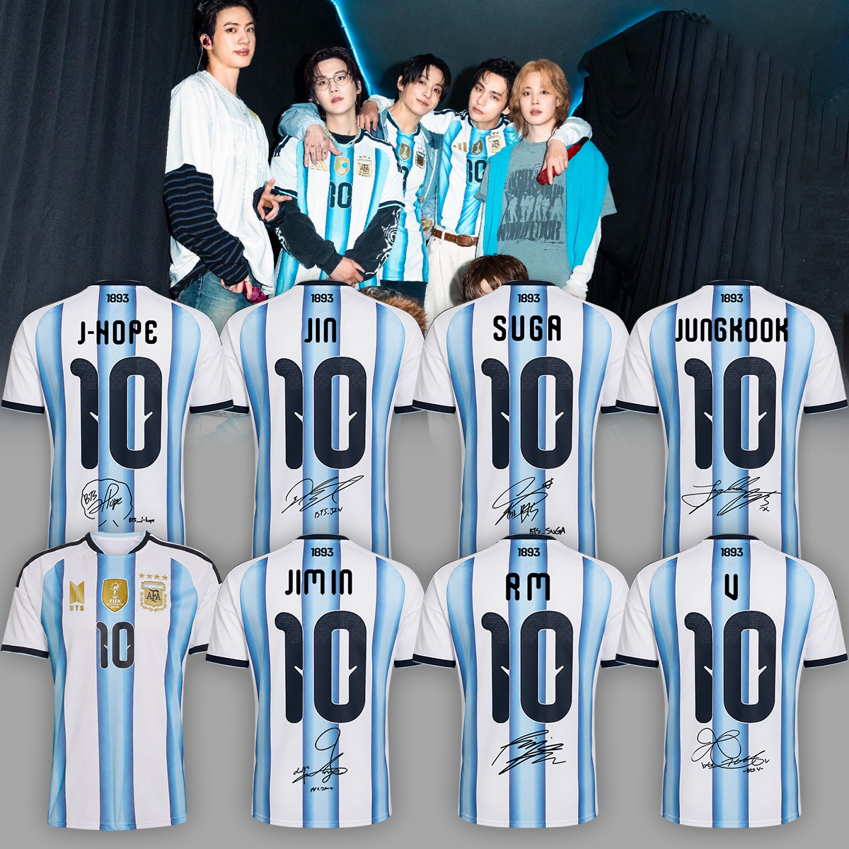 Argentina National Football Club x BTS WORLD TOUR ‘ARIRANG’ Limited Edition Signature – Jersey