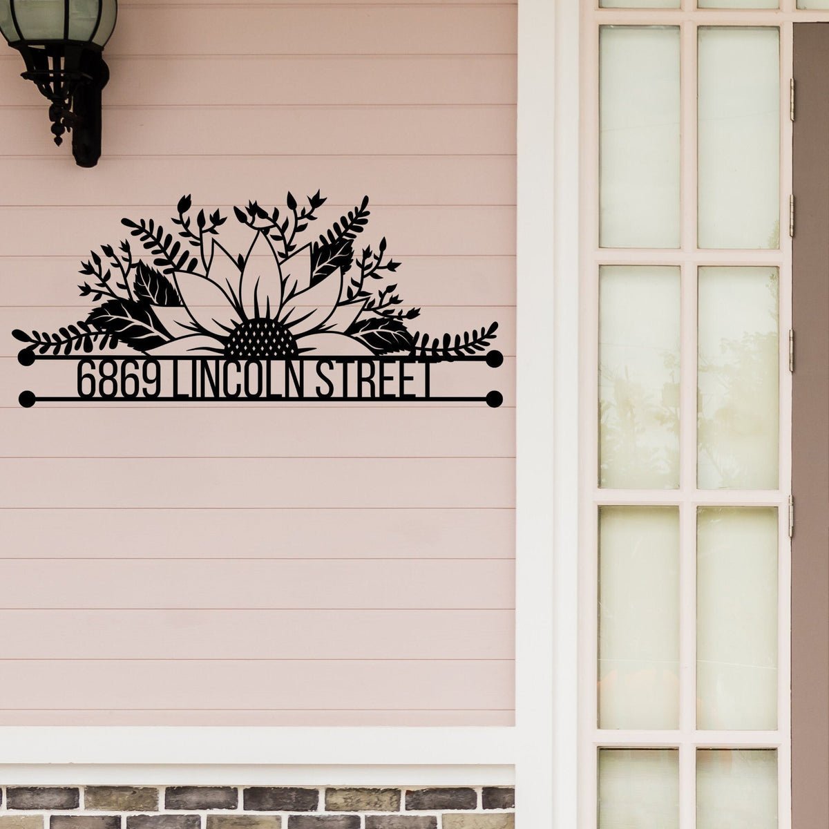 Personalized Metal Address Sign, Sunflower Address Sign, Metal House Numbers, Large Metal Sign, Metal Address Plaque, Custom Street Sign