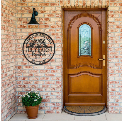 10th Anniversary Gift, Metal Sign For 10th Anniversary, 10th Wedding Anniversary, 10th Anniversary Ornament