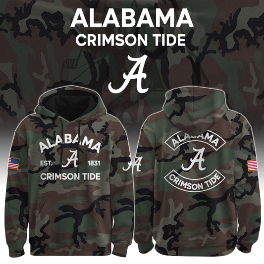 Alabama Crimson Tide Camo Hoodie “ Limited Drop, Going Fast!
