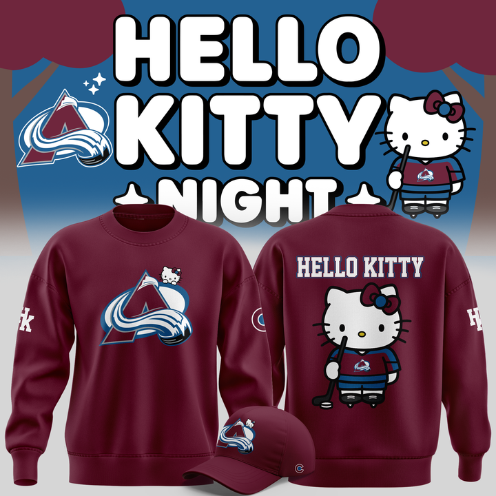 Limited Edition Colorado Avalanche x Hello Kitty Night Sweat 2025