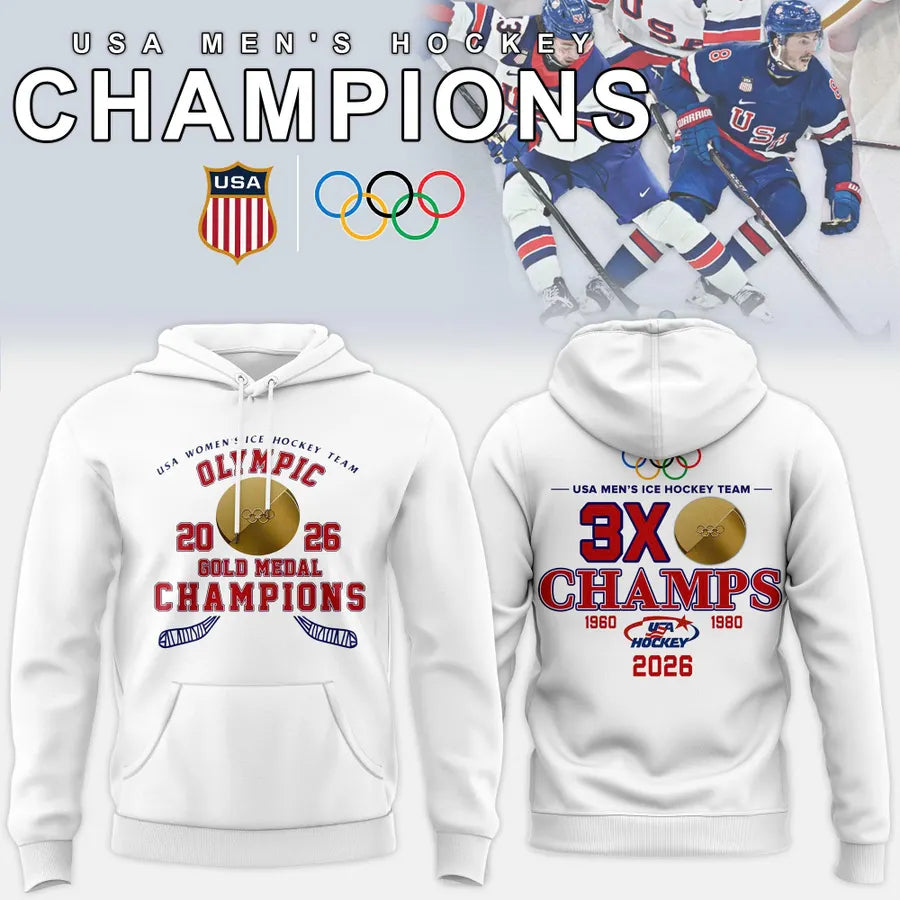 USA Men’s National ICE Hockey Team 2026 Olympic Gold Exclusive Hoodie