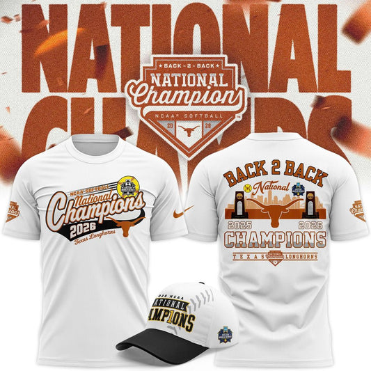 Texas Longhorns Softball 2026 NCAA National Champions Locker Room T-Shirt