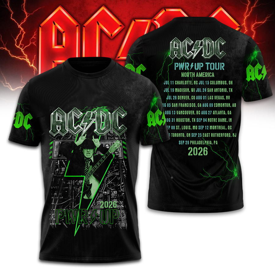 AC/DC Exclusive New York Event Shirt - POWER UP TOUR 2026 Shirt