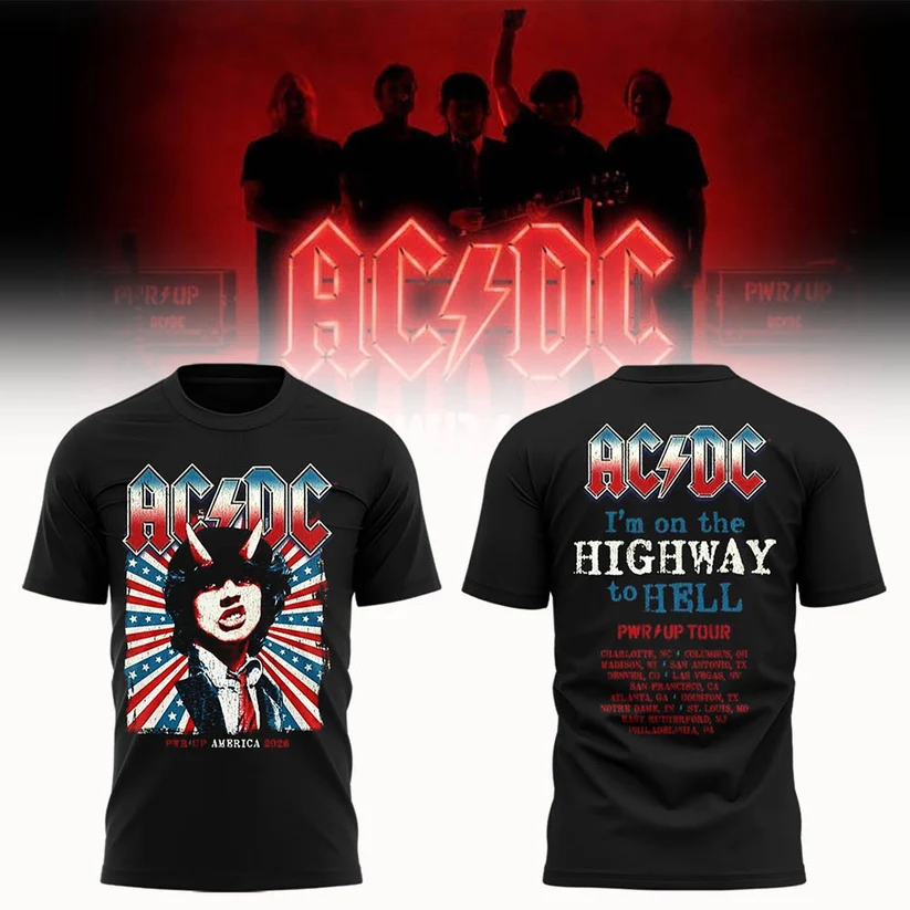 AC/DC Exclusive New York Event Shirt - POWER UP TOUR 2026 Shirt