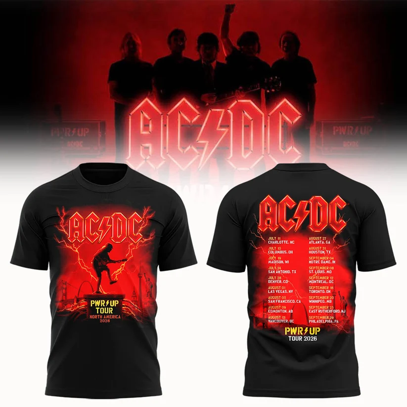 AC/DC Exclusive New York Event Shirt - POWER UP TOUR 2026 Shirt