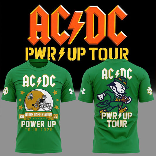 Newest Shirt AC/DC x Notre Dame Football - Power Up Tour 2026 T-Shirt