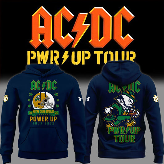 Perfect Hoodie Notre Dame Football x AC/DC - Power Up Tour 2026 Hoodie