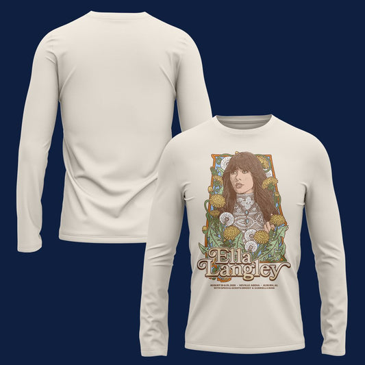 Auburn Tigers x Ella Langley – The Dandelion Tour 2026 Neville Arena Long Tee