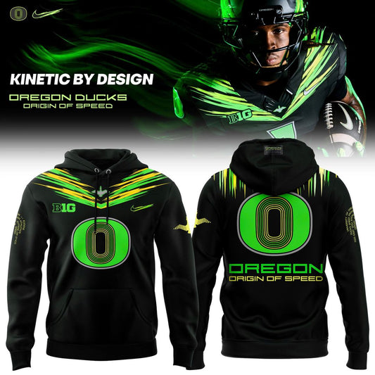 Oregon Ducks Origin of Speed Football Hoodie – Night Forest