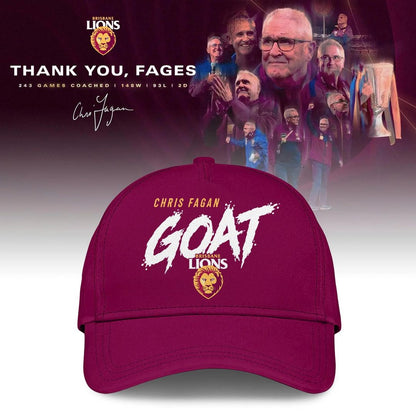 Limited Edition Polo Shirt "THANK YOU FAGES" Coach Chris Fagan Brisbane Lions
