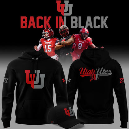 Limited edition Hoodie "Back In Black" Utah Utes football