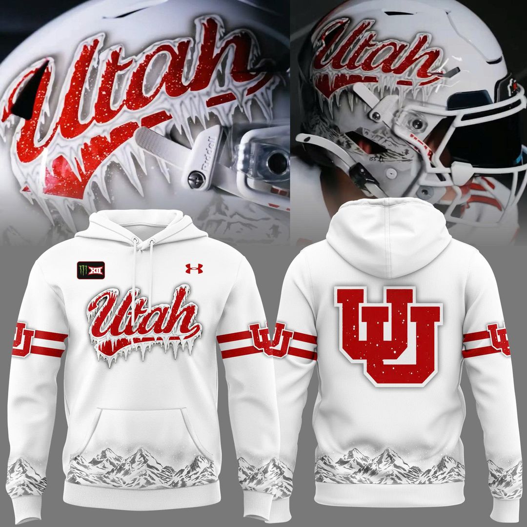 Exclusive 2026 Hoodie Ice Cold "𝐖𝐇𝐈𝐓𝐄 𝐎𝐔𝐓" Utah Utes football