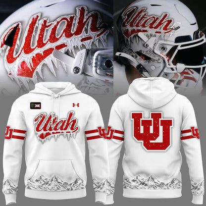 Exclusive 2026 Hoodie Ice Cold "𝐖𝐇𝐈𝐓𝐄 𝐎𝐔𝐓" Utah Utes football