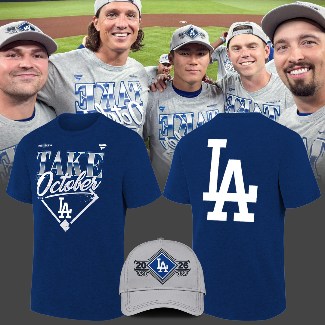 Los Angeles Dodgers 2026 MLB Division Series Champions Distressed Locker Room Take October T-Shirt